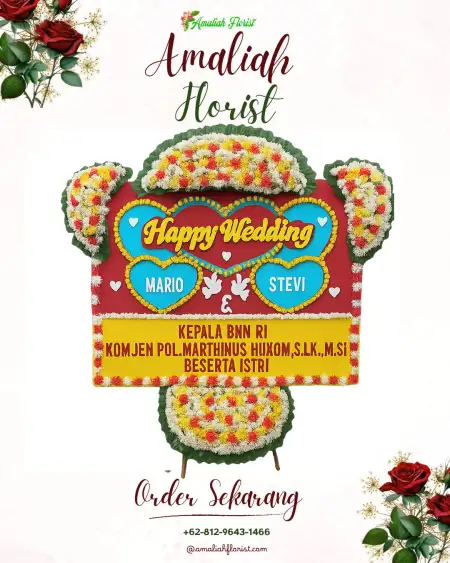 Papan Bunga Pernikahan Terban